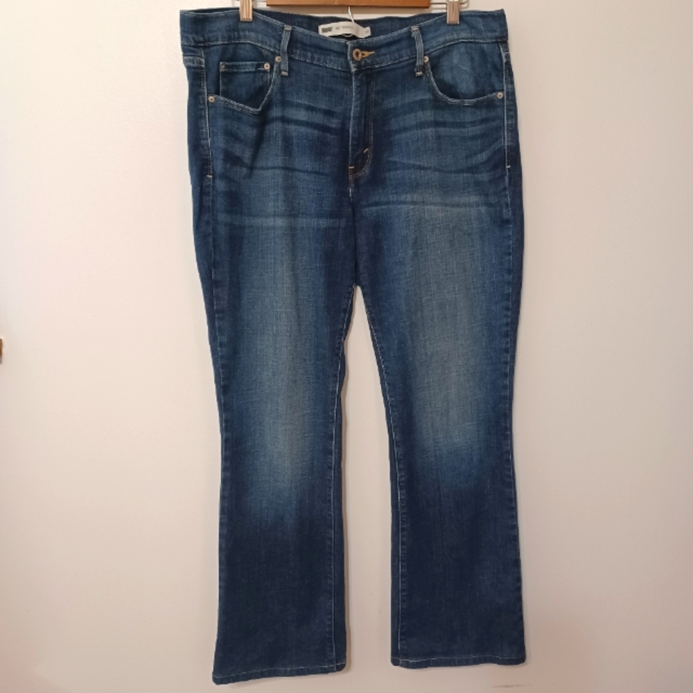 Levi's 515 Size 14 Bootcut Jeans Med Wash Manufactured Fade Distress 30" Inseam